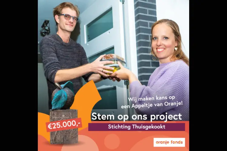 Stichting Thuisgekookt maakt kans op een Appeltje van Oranje!